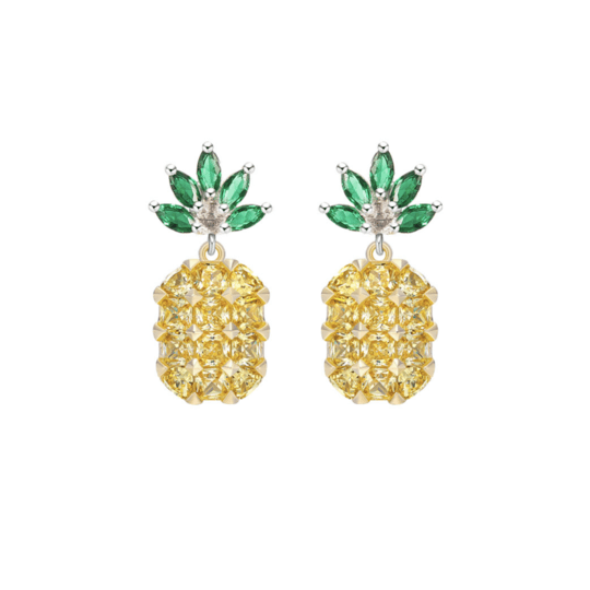 Pineapple Gemstone Earrings
