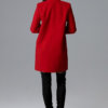 Red Oversized Midi Coat