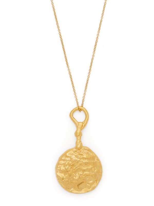 The Wandering Muse 24kt gold-plated necklace