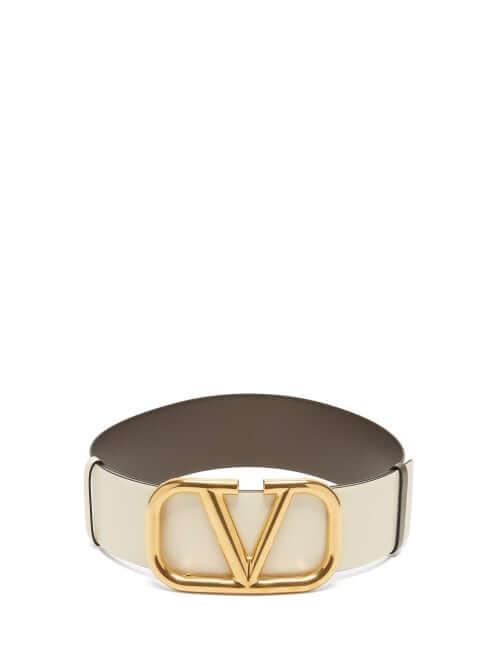 Valentino - Oversized V Logo Leather Belt