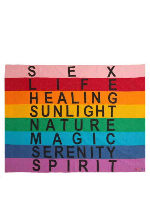 MATCHESFASHION.COM - UK Link Name Ashish - Rainbow Stripe Appliqué Blanket