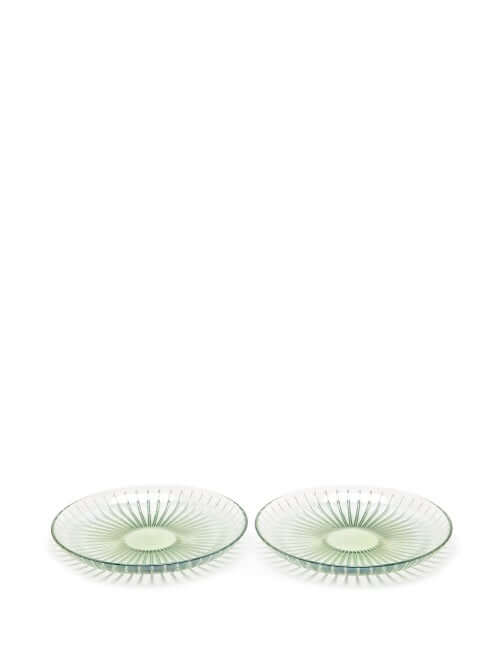 Luisa Beccaria - Set Of Two Glass Fruit Plates - Green