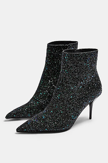 Hey Sequin Point Boots - Multi
