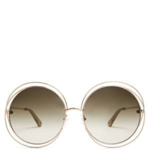 Chloé - Carlina Round Metal Sunglasses - Womens - Grey