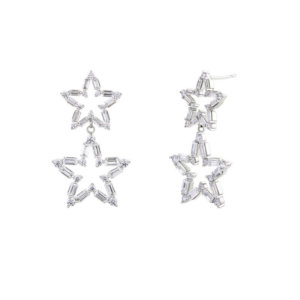 Avilio London silver star stud earrings