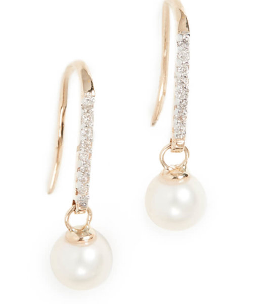 pearl earrings 14k gold lfw aw20