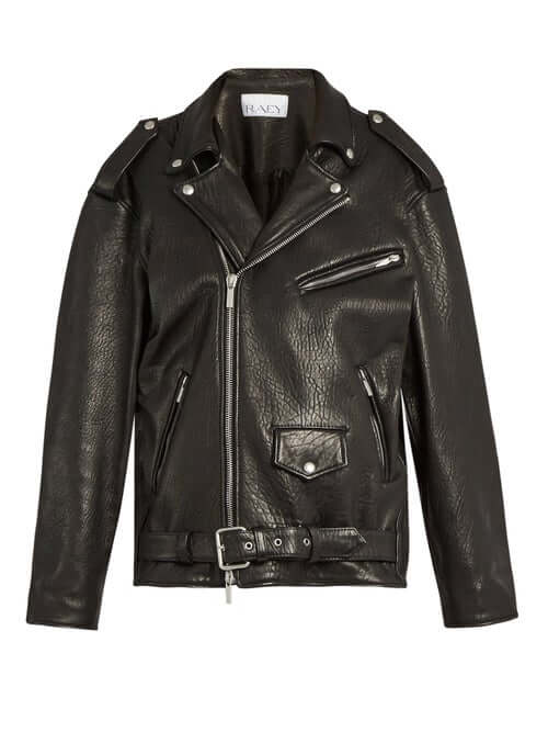 AW20 LFW London fashion week trends black leather jacket
