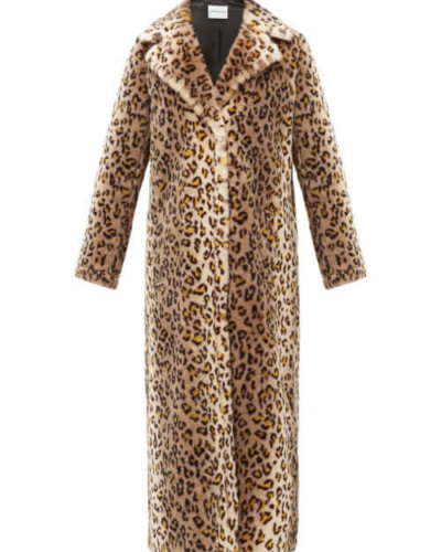 LFW AW stand studio leopard coat