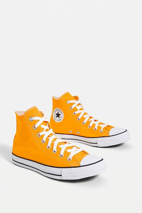 spring essential topshop Converse Chuck Taylor All Star Orange Seas High Top Trainers