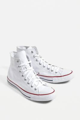 Converse Chuck Taylor All Star White High Top Trainers - white UK 10 at Urban Outfitters