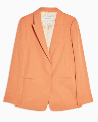 spring essential topshop orange Orange Single Breasted Blazer
