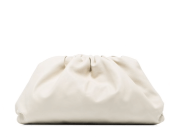 The Pouch large leather clutch white