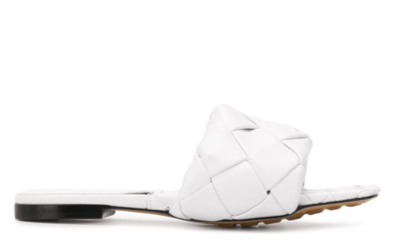 BV Lido flat sandals white