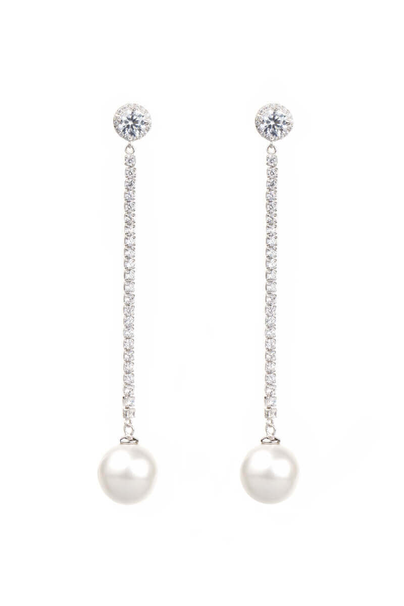 independent brands AVILIO London | Classic Large Shell Pearl Drop Earrings silver