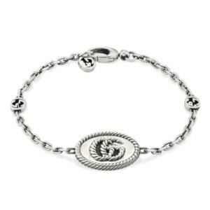 Silver GG Marmont Aged Bracelet
