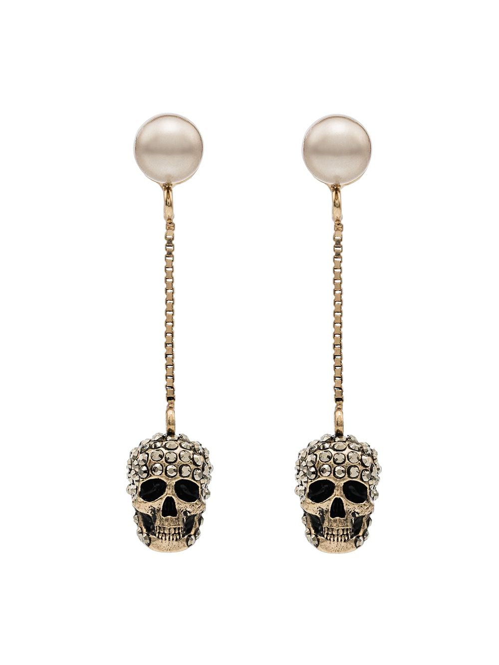 dangling skull earrings