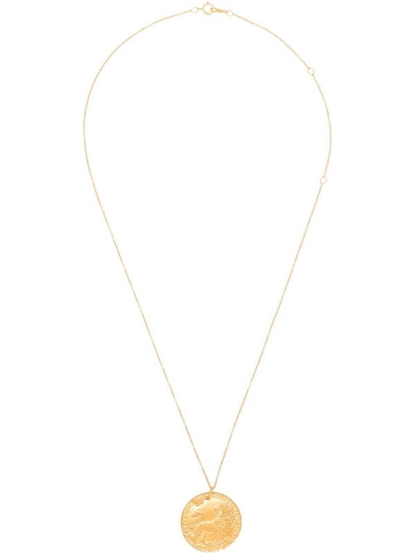 Aligheri gold-plated medallion necklace