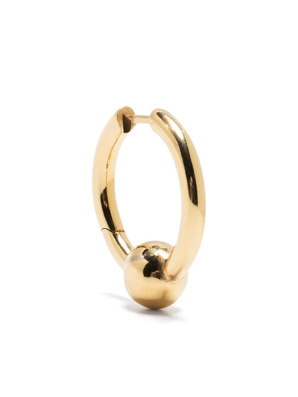 gold single hoop earring