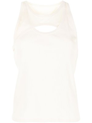 Dion Lee cut-out interlock tank top - Yellow