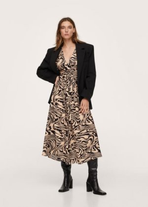 Animal print dress brown - Woman - 16 - MANGO