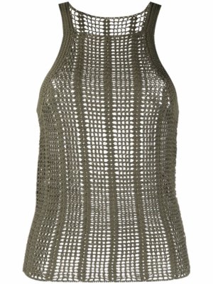 Dion Lee crochet-design sleeveless top - Green