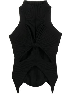Dion Lee cut-out detail sleeveless top - Black