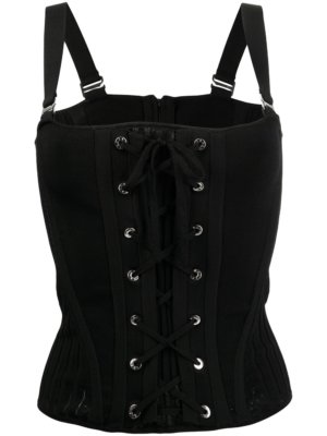 Dion Lee laced corset bodice top - Black
