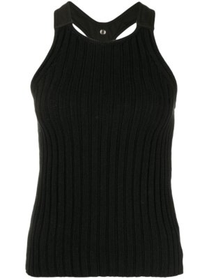 Dion Lee ribbed-knit sleeveless top - Black