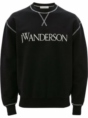 JW Anderson Inside Out logo-embroidered sweatshirt - Black