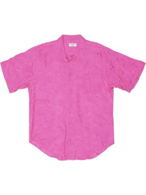 Balenciaga Minimal floral jacquard short-sleeve shirt - Pink