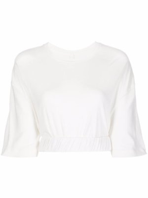 Dion Lee rolled-hem cropped T-shirt - White
