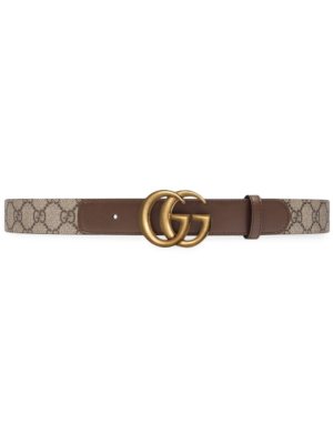 Gucci Double G buckle GG belt - Brown