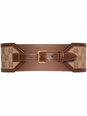 Gucci GG Supreme belt - Brown