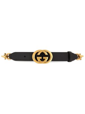 Gucci Interlocking G chain belt - Black