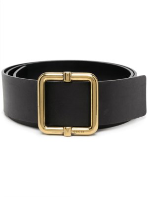 Gucci Pre-Owned 2000s square buckle belt - Black