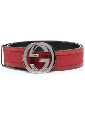 Gucci Pre-Owned 2010s interlocking GG buckle belt - Red