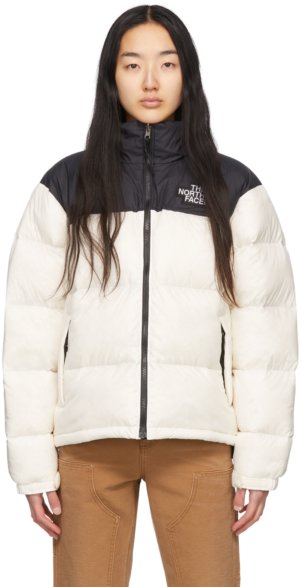 The North Face White 1996 Retro Nuptse Pride Collection Puffer Jacket