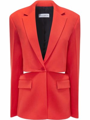 JW Anderson cutout single-breasted blazer - Red