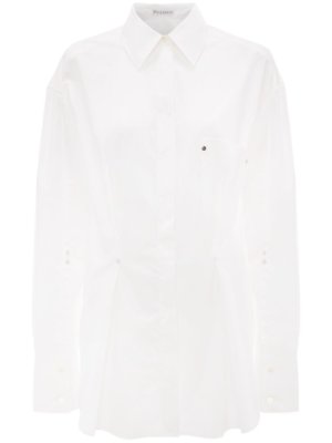 JW Anderson rivet pleat cotton shirt - White