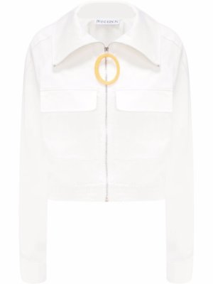 JW Anderson zip-up cropped jacket - White