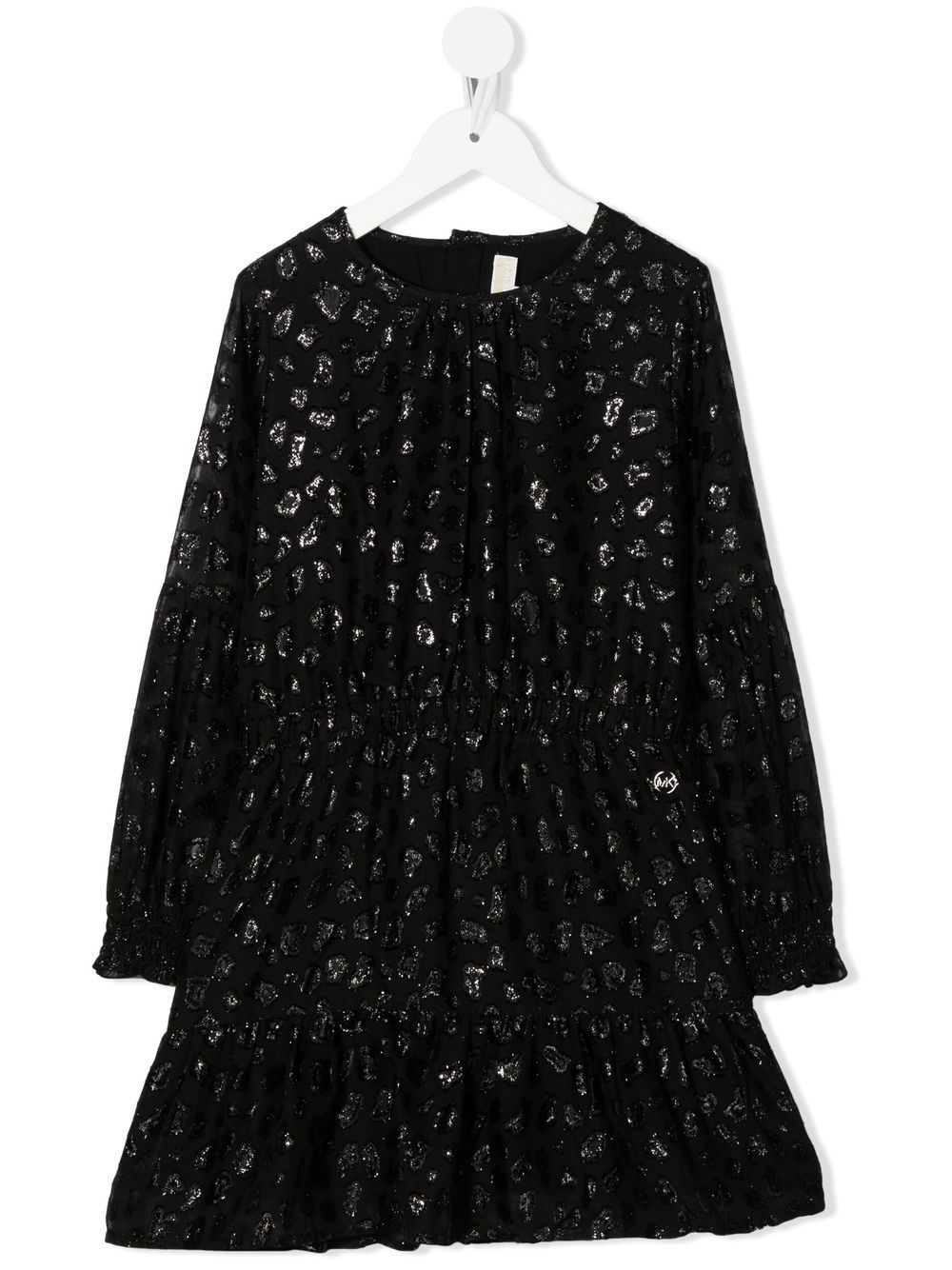 Michael Kors Kids metallic leopard-pattern dress - Black