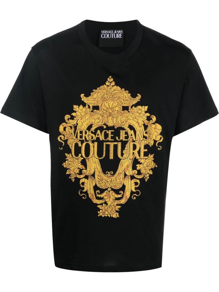 Versace Jeans Couture Barroco logo-print T-shirt - Black