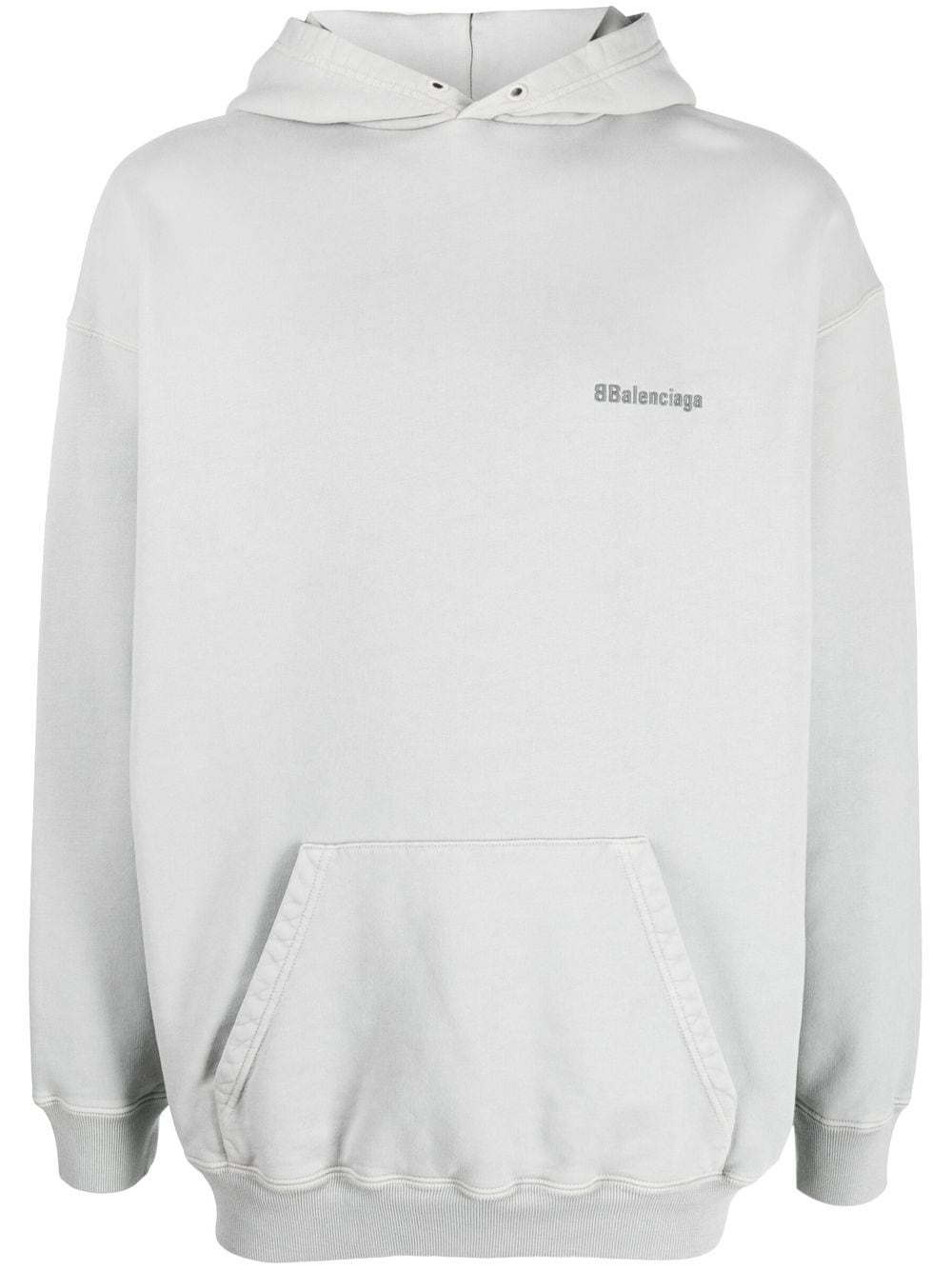 Balenciaga logo-print hoodie - Grey