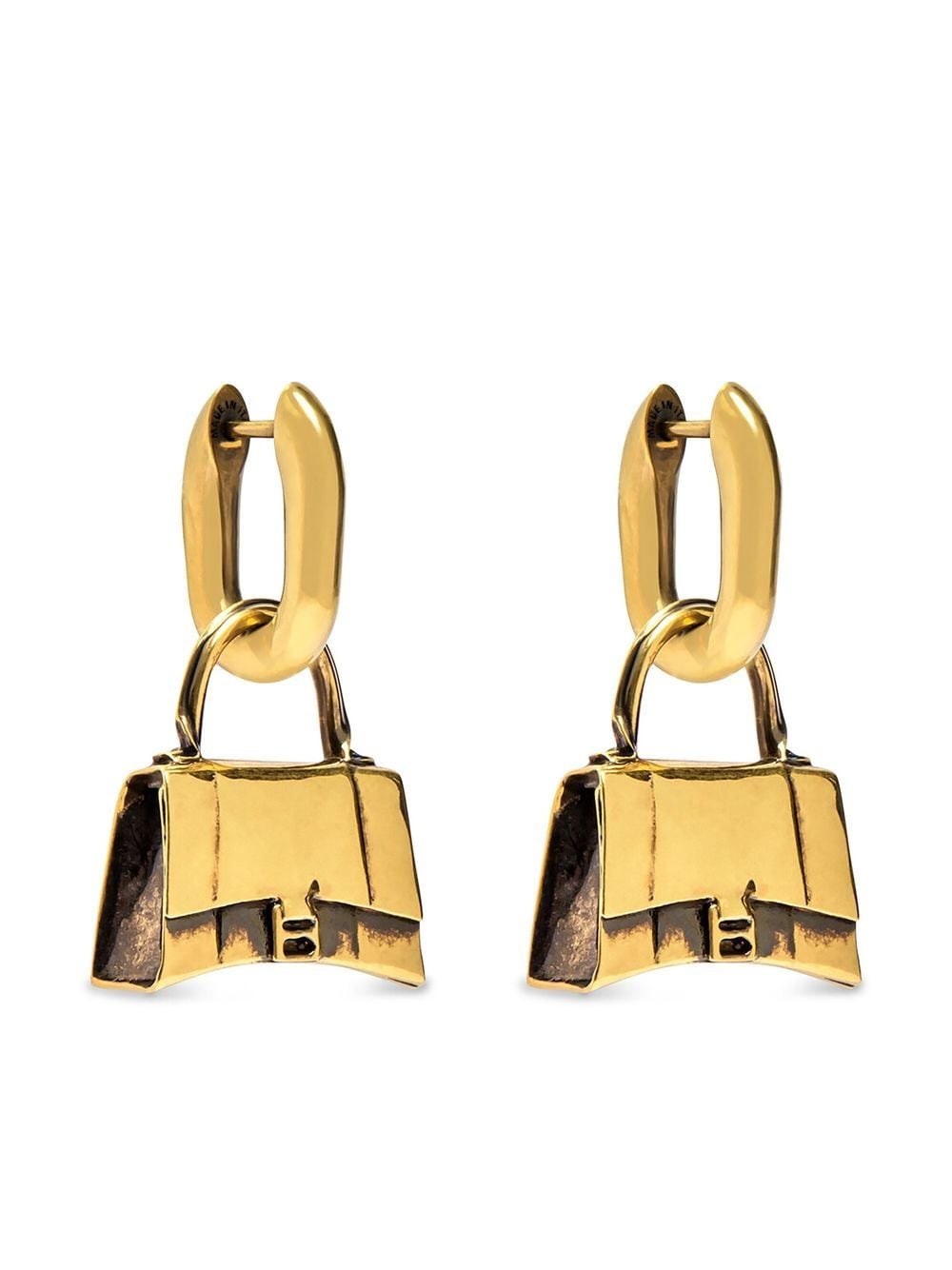 Balenciaga tote-bag earrings - Gold