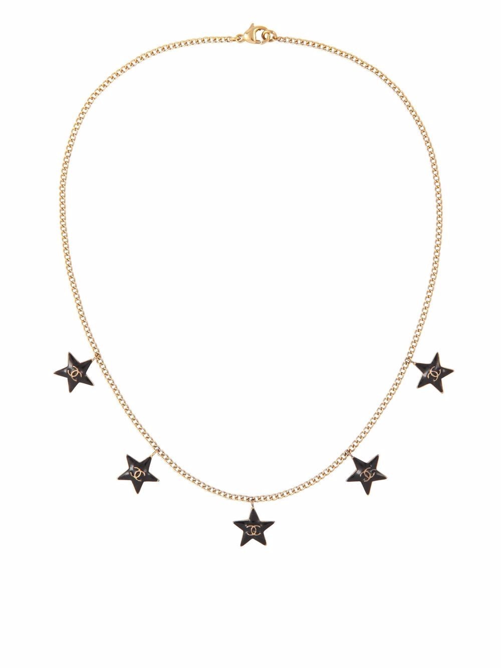 Chanel Pre-Owned 2003 star logo necklace - Gold