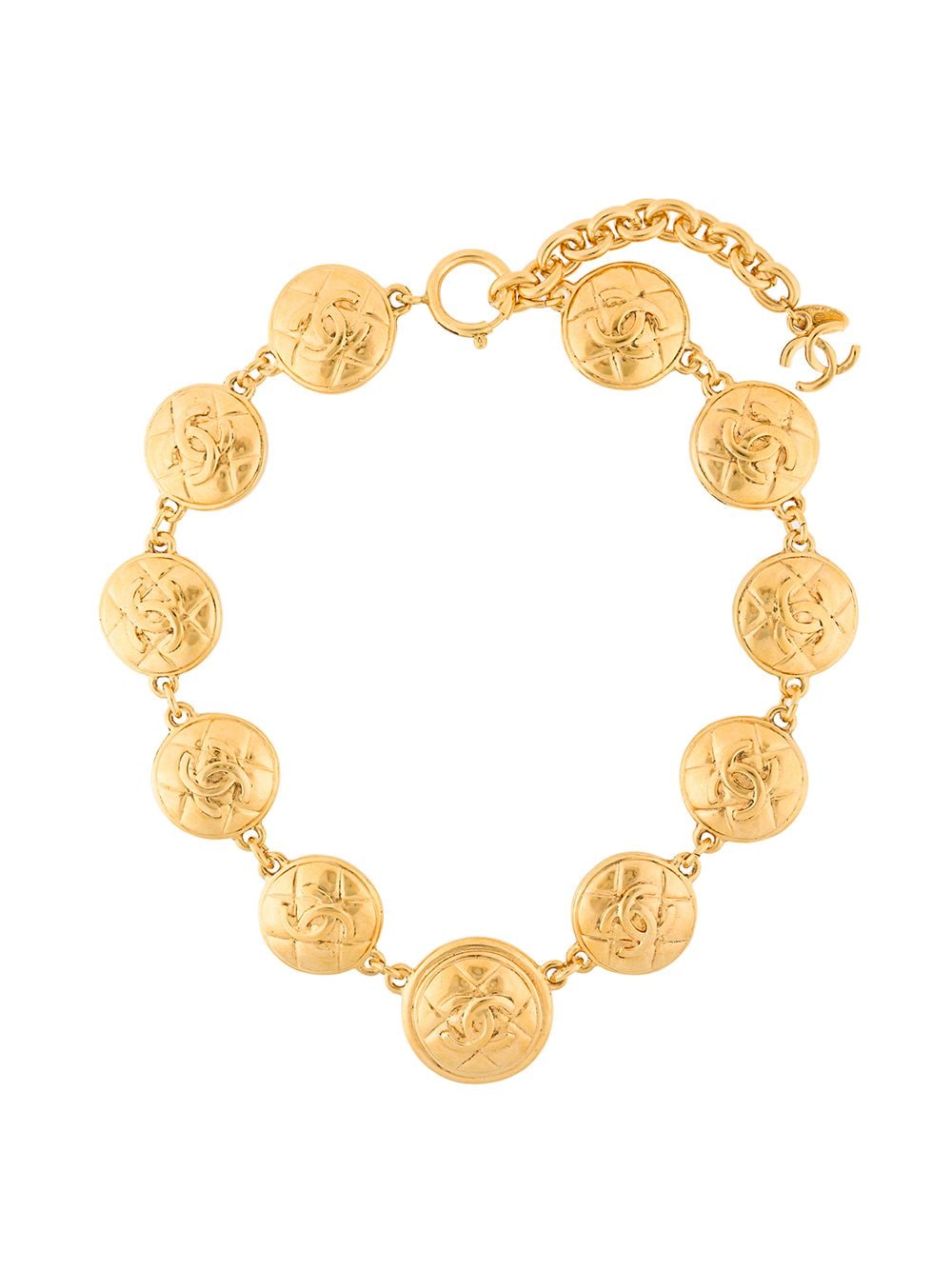 Chanel Pre-Owned CC logo coin necklace - Gold