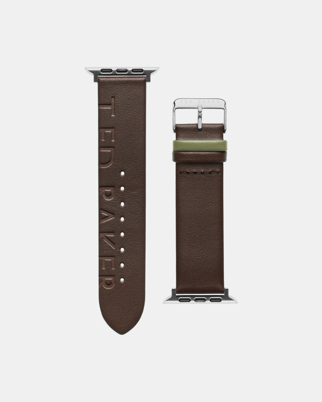 Ted Baker Embossed Apple Watch Strap in Brown CHLRIN, Men's Accessories