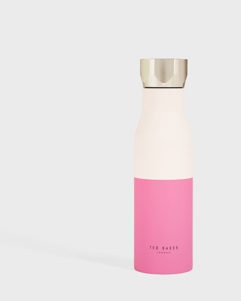 Ted Baker Two Tone Water Bottle 425ml in Pale Pink BOTANA, Unisex