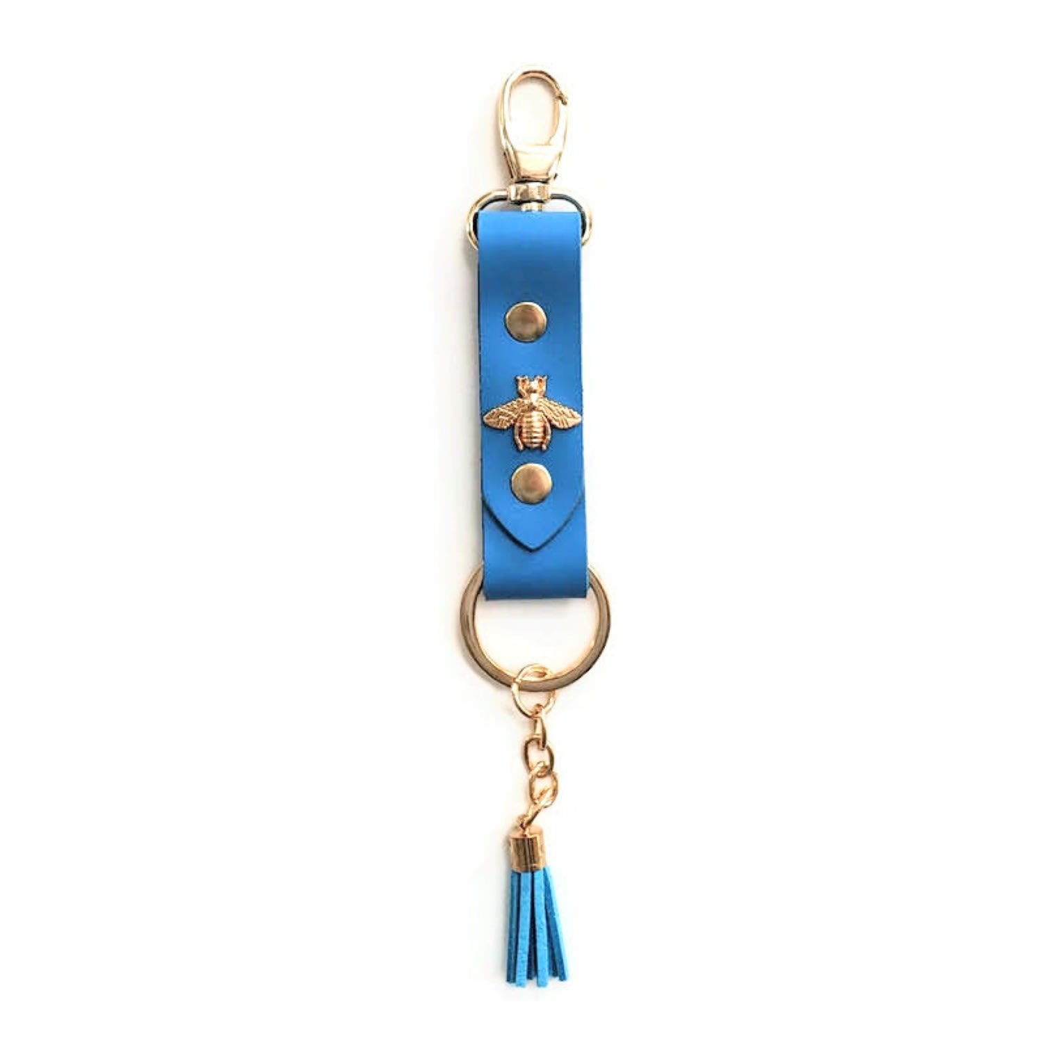 Angela Valentine Handbags - Sky Blue Bee Keychain With Tassel