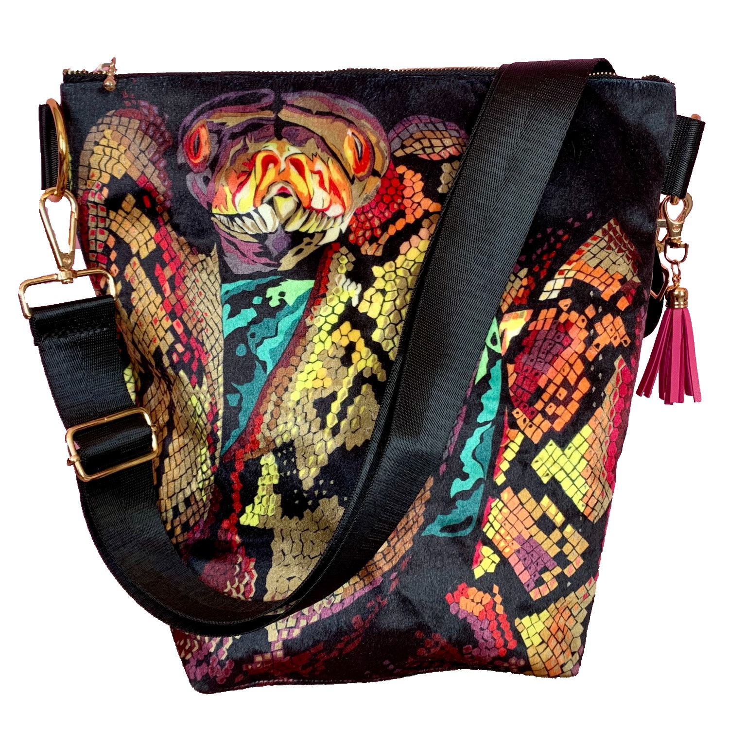 Chloe Croft London Limited - Snake Velvet Handbag